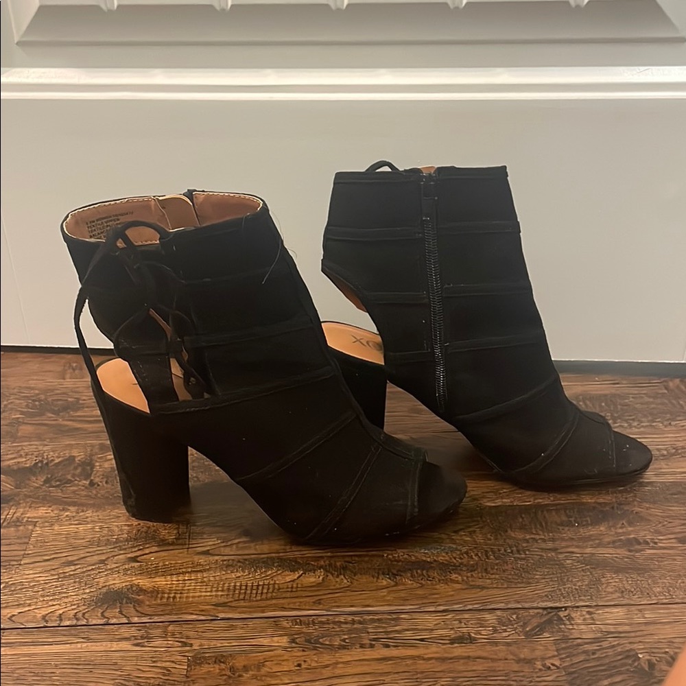 Women's Black Heeled Ankle Boots
